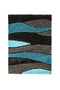 Contemporary Style Polyester Area Rug With cotton Backing, Blue and Gray-Rugs-Blue and Gray-Cotton & Polyester-JadeMoghul Inc.