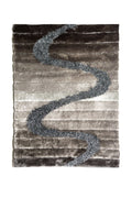 Contemporary Style Polyester Area Rug With cotton Backing, Gray-Rugs-Gray-Cotton & Polyester-JadeMoghul Inc.