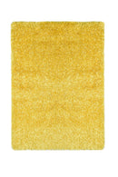 Contemporary Style Polyester Area Rug With cotton Backing, Yellow-Rugs-Yellow-Cotton & Polyester-JadeMoghul Inc.