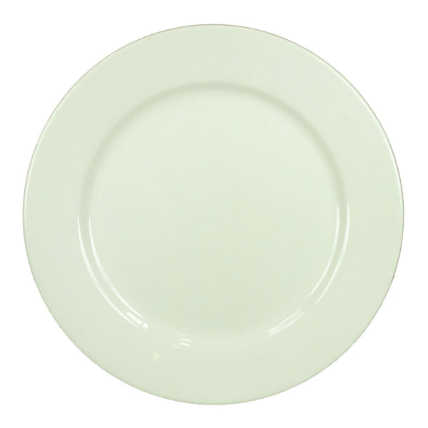 Contemporary Style Round Shape Ceramic Plate with Great Durability, White