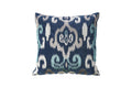 Contemporary Style Set of 2 Throw Pillows With Blurred Motion Lines, Indigo Blue-Accent Pillows-Blue-Polyester FiberVelvet-JadeMoghul Inc.