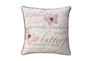 Contemporary Style Set of 2 Throw Pillows With Butterfly Motifs , natural-Accent Pillows-natural-Polyester Linen-JadeMoghul Inc.