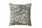Contemporary Style Set of 2 Throw Pillows With Floral and Foliage Designs, Silver-Accent Pillows-Silver-FABRIC Polyester-JadeMoghul Inc.
