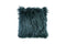 Contemporary Style Shaggy Set of 2 Throw Pillows, Teal Blue-Accent Pillows-Blue-FABRIC Polyester FUR-JadeMoghul Inc.