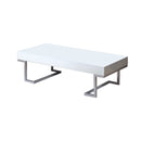 Contemporary Style Sophisticated Coffee Table, White-Coffee Tables-White-Wood-JadeMoghul Inc.