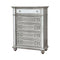 Contemporary Style Wooden Chest With Drawers, Silver-Storage Chests-Silver-Wood-JadeMoghul Inc.