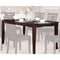 Contemporary Style Wooden Extension Dining Table, Dark Cherry Brown-Dining Tables-Brown-Wood & Leatherette-JadeMoghul Inc.