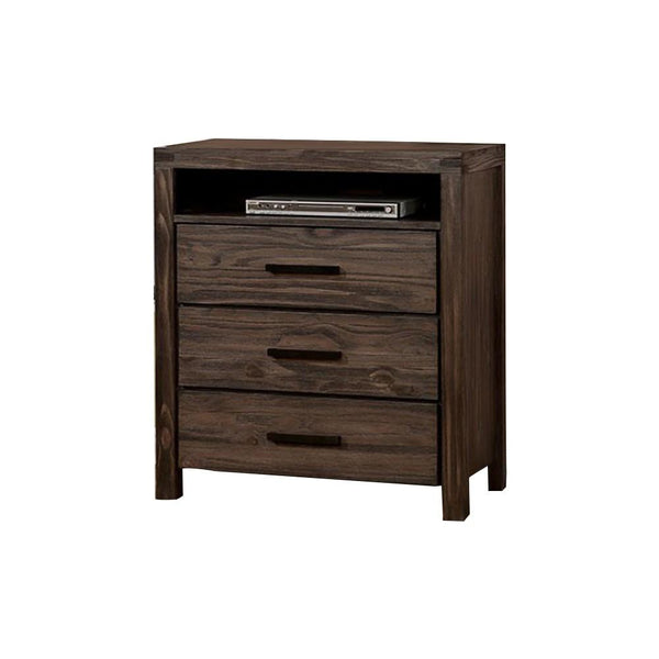 Contemporary Style Wooden Media Chest, Dark Gray-Accent Chests and Cabinets-Dark Gray-Solid Wood Wood Veneer & Others-JadeMoghul Inc.