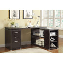 Contemporary Style Wooden Office Desk, Brown-Desks and Hutches-Brown-Wood-JadeMoghul Inc.