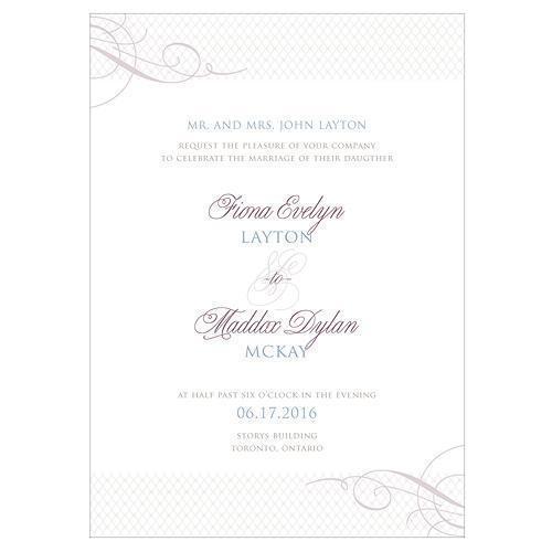 Contemporary Vintage Invitation Victorian Purple (Pack of 1)-Invitations & Stationery Essentials-Fuchsia-JadeMoghul Inc.
