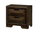 Contemporary Wood Night Stand With Felt-Lined Top Drawers, Espresso Brown-Nightstand-Brown-Wood and Metal-JadeMoghul Inc.