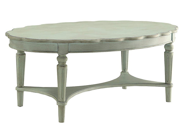 Conventional Coffee Table, Antique Green-Coffee Tables-Antique Green-MDF Solid Wood Leg-JadeMoghul Inc.