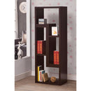Convertible TV Console and Bookcase Combination, Brown-Book Cases-Brown-Wood-JadeMoghul Inc.