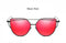 Coodaysuft Women Sunglasses New Cat eye Brand Design Mirror Flat Rose Gold Vintage Cateye Fashion sun glasses lady Eyewear-XA01 Black Red-JadeMoghul Inc.