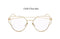 Coodaysuft Women Sunglasses New Cat eye Brand Design Mirror Flat Rose Gold Vintage Cateye Fashion sun glasses lady Eyewear-XA01 Gold Clear-JadeMoghul Inc.