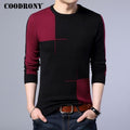 COODRONY 2018 New Autumn Winter Thick Warm Cashmere Sweater Men Casual O-Neck Pull Homme Brand Pullovers Mens Wool Sweaters 7185-Red-S-JadeMoghul Inc.