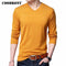 COODRONY Knitted Wool Pullover Men Casual V-Neck Sweater Men Brand Clothing Mens Cotton Sweaters Slim Fit Pull Homme Shirts 7129-Red-S-JadeMoghul Inc.
