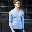 COODRONY Top Quality Knitted Cashmere Sweaters Christmas Merino Wool Sweater Men Classic Casual Pure Color O-Neck Pullover Men-Sky Blue-S-JadeMoghul Inc.