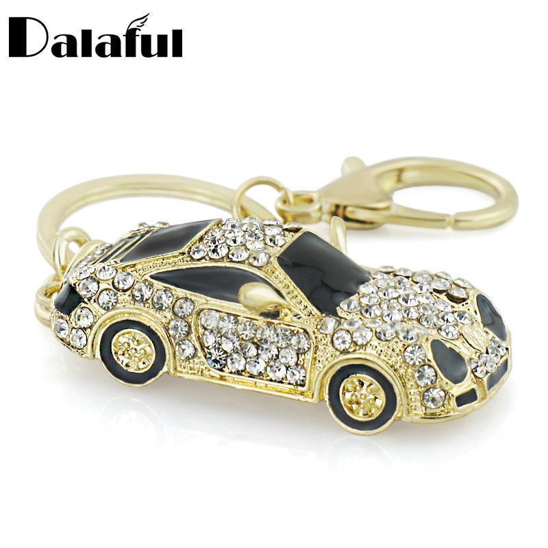 Cool Roadster Sports Car Crystal Handbag Pendant trendy Keyring Keychain For Car Purse Bag Buckle key holder Key Chains K164-Silver-JadeMoghul Inc.