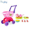 Coolplay CP1805 Children Play House Toys Simulation Supermarket Shopping Cart Mini trolleys with Fruit Vegetable Kitchenware-Pink kitchenware-JadeMoghul Inc.