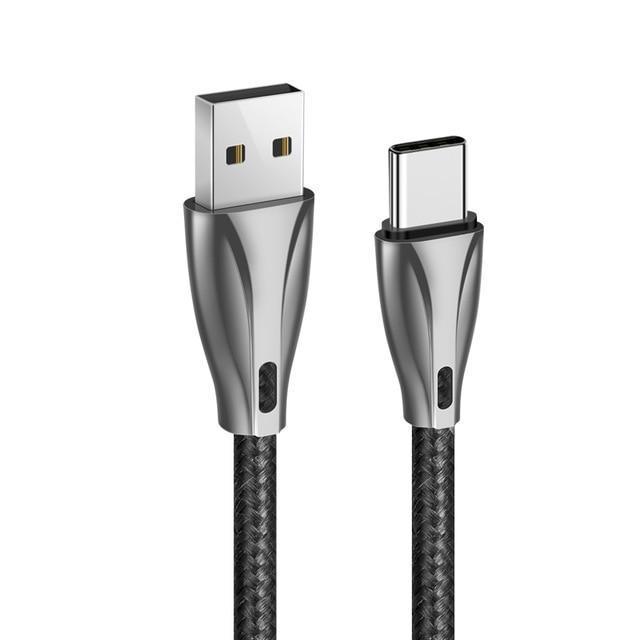 Coolreall USB Type C Cable Fast Charging Charger USB C to Type-C Cable For Samsung Galaxy S9 Xiaomi Mi6 Oneplus Type C Cable-Black-1m-JadeMoghul Inc.
