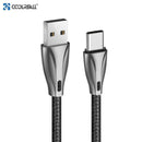 Coolreall USB Type C Cable Fast Charging Charger USB C to Type-C Cable For Samsung Galaxy S9 Xiaomi Mi6 Oneplus Type C Cable-Black-1m-JadeMoghul Inc.