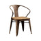 Cooper I Industrial Side Chair, Naturl Elm Finish, Set Of 2-Armchairs and Accent Chairs-Natural Elm Finish-Metal Solid Wood Wood Veneer & Others-JadeMoghul Inc.