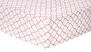 Coral Quatrefoil Deluxe Flannel Fitted Crib Sheet-QTRFL-JadeMoghul Inc.