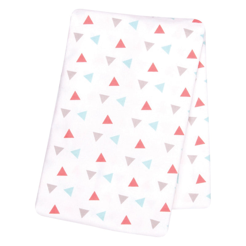 Coral Triangles Flannel Swaddle Blanket-TRI-JadeMoghul Inc.