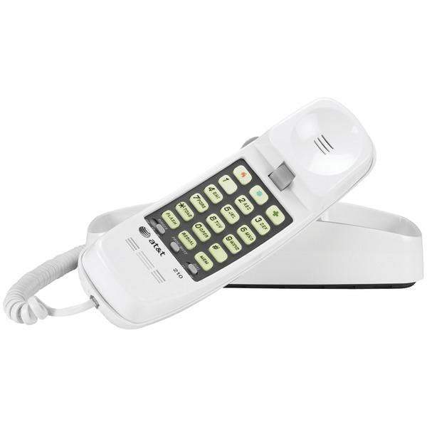 Corded Trimline(R) Phone with Lighted Keypad (White)-Corded Phones-JadeMoghul Inc.