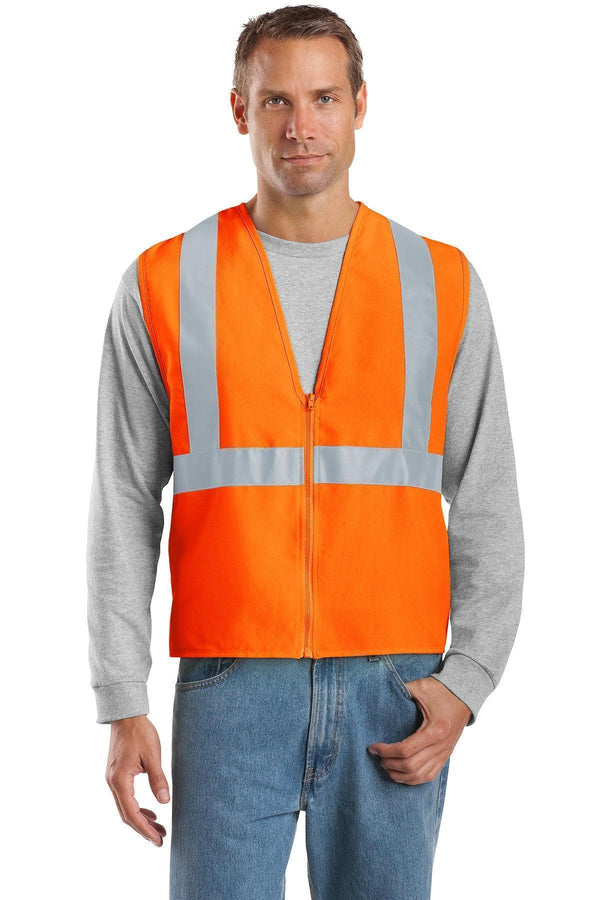 CornerStone- ANSI 107 Class 2 Safety Vest. CSV400-Workwear-Safety Orange/ Reflective-2/3X-JadeMoghul Inc.