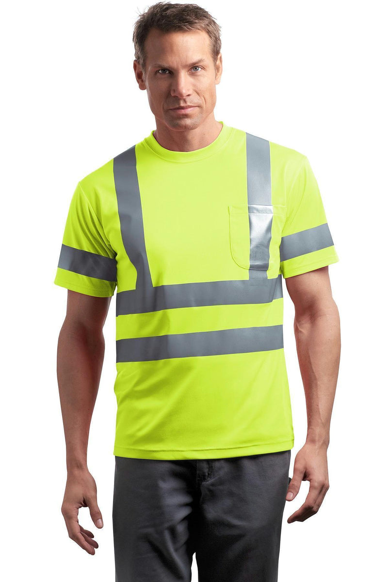 CornerStone - ANSI 107 Class 3 Short Sleeve Snag-Resistant Reflective T-Shirt. CS408-Workwear-Safety Yellow-XL-JadeMoghul Inc.