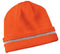 CornerStone- Enhanced Visibility Beanie with Reflective Stripe. CS800-Caps-Safety Orange/ Reflective-OSFA-JadeMoghul Inc.