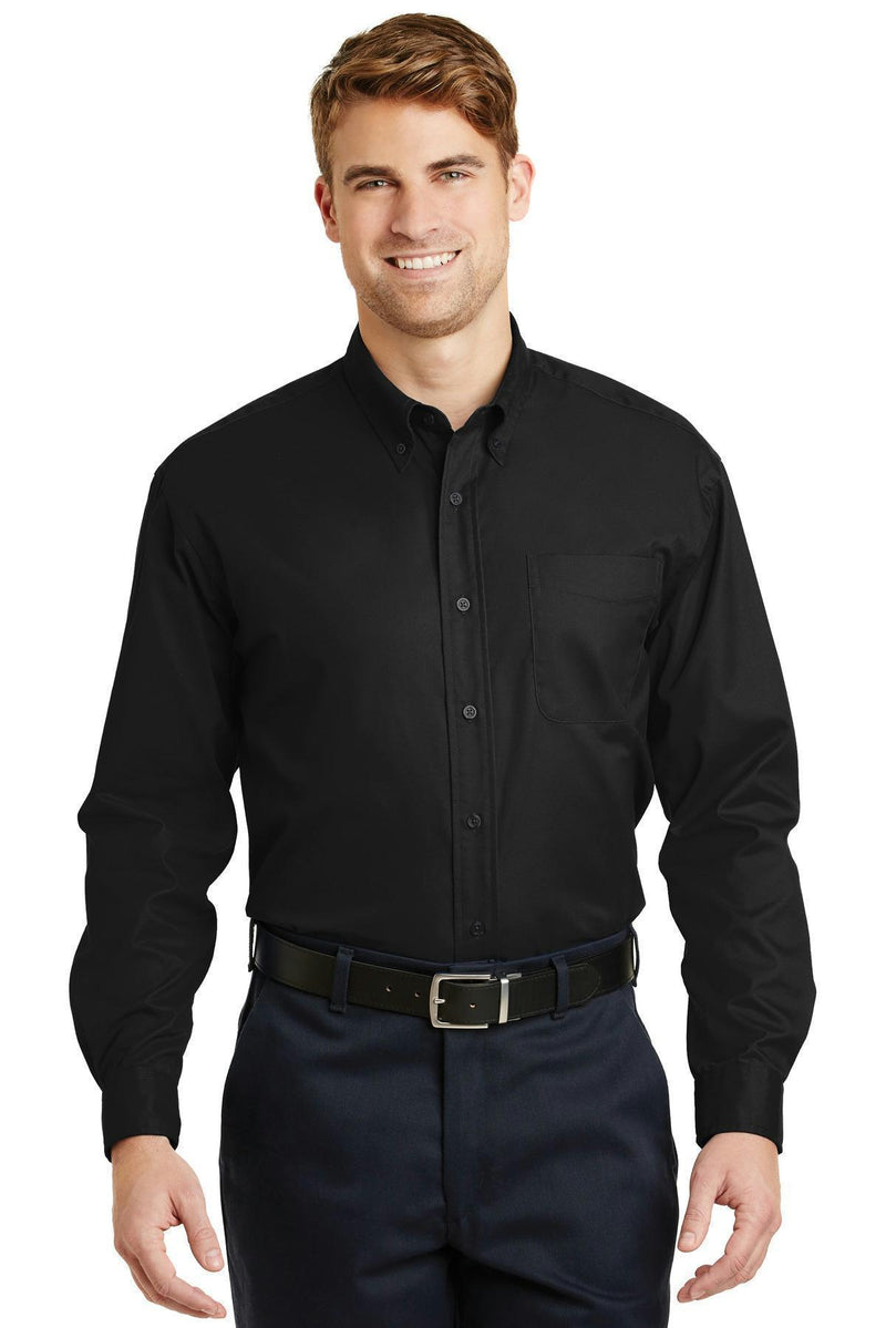 CornerStone- Long Sleeve SuperProTwill Shirt. SP17-Woven Shirts-Black-4XL-JadeMoghul Inc.