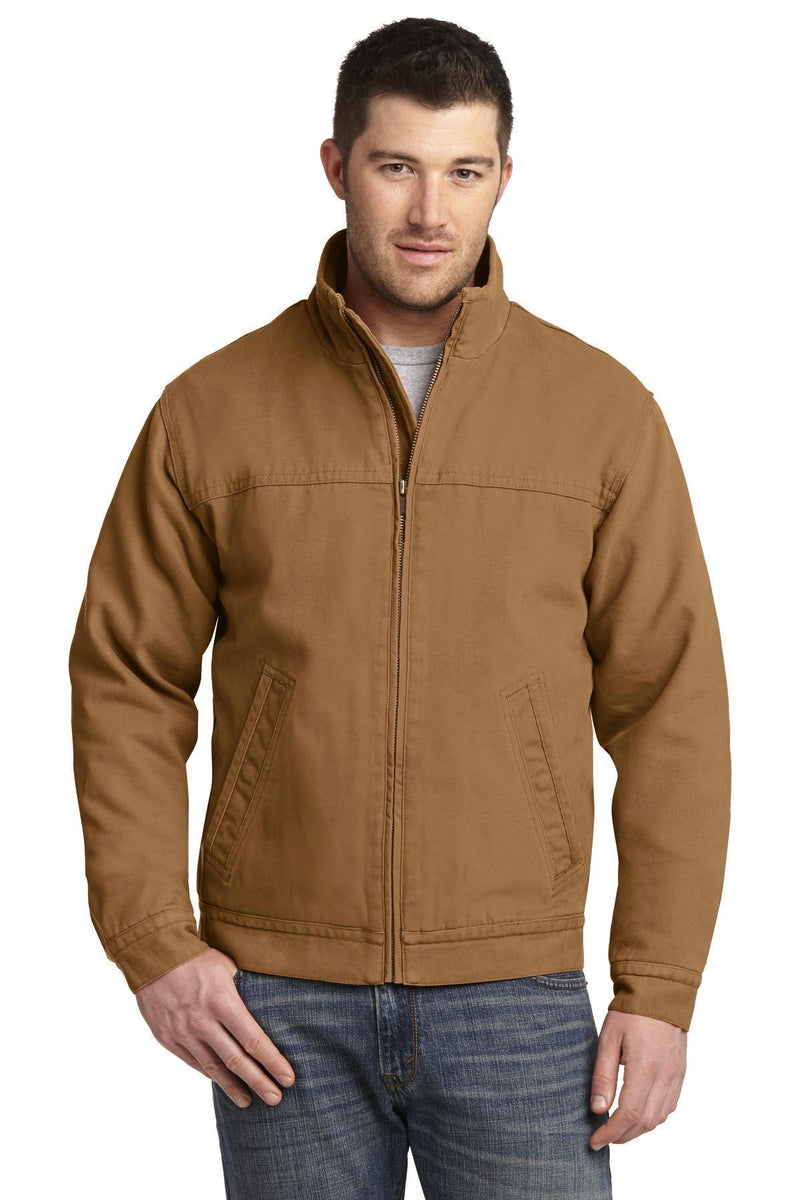 CornerStone Washed Duck Cloth Flannel-Lined Work Jacket. CSJ40-Workwear-Duck Brown-6XL-JadeMoghul Inc.