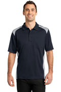 CornerStoneSelect Snag-Proof Two Way Colorblock Pocket Polo. CS416-Workwear-Dark Navy/ Light Grey-4XL-JadeMoghul Inc.