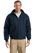 CornerStoneTall Duck Cloth Hooded Work Jacket. TLJ763H-Sweatshirts/Fleece-Navy-4XLT-JadeMoghul Inc.