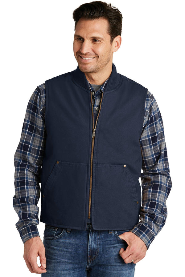 CornerStoneWashed Duck Cloth Vest. CSV40-Workwear-Navy-3XL-JadeMoghul Inc.