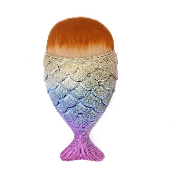Cosmetic Mermaid Brush Professional Powder Mermaid Makeup Brushes Set Maquiagem Foundation Contour Fish Brush Make Up Tool Kits-n 1-JadeMoghul Inc.
