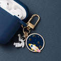 Cosmic Astronaut Spaceman Silicone Case for Apple Airpods 1 2  Accessories Case Protective Cover Bag Box Earphone Case Key ring