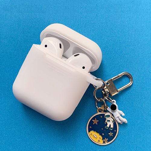 Cosmic Astronaut Spaceman Silicone Case for Apple Airpods 1 2  Accessories Case Protective Cover Bag Box Earphone Case Key ring AExp