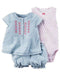 Cotton 3-Pieces Baby Girls Clothing Set-Blue-6M-JadeMoghul Inc.