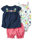 Cotton 3-Pieces Baby Girls Clothing Set-Gold-6M-JadeMoghul Inc.