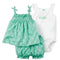 Cotton 3-Pieces Baby Girls Clothing Set-Ivory-6M-JadeMoghul Inc.