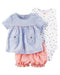 Cotton 3-Pieces Baby Girls Clothing Set-Sky Blue-6M-JadeMoghul Inc.