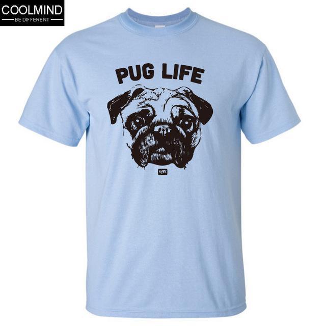 cotton casual pug life mens t shirts top quality fashion short sleeve men tshirt men's tee shirts tops men T-shirt 2017 T01-L BLUE-XS-JadeMoghul Inc.