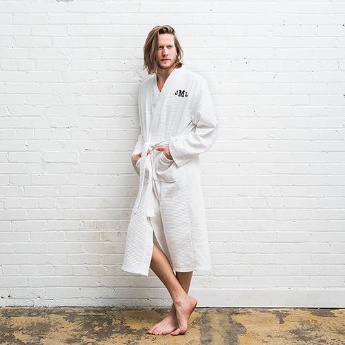 Cotton Kimono Men's Robe - White (Pack of 1)-Personalized Gifts for Men-JadeMoghul Inc.