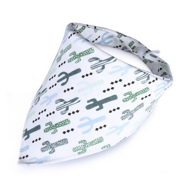 Cotton Newborn Baby Bibs Cute Feeding Bib Baby Nursing Bandana Burp Cloth For Girls And Boys Double Side Baby Scarf-Cactus-JadeMoghul Inc.