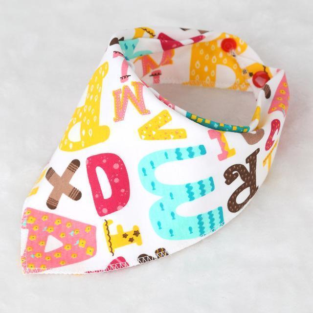 Cotton Newborn Baby Bibs Cute Feeding Bib Baby Nursing Bandana Burp Cloth For Girls And Boys Double Side Baby Scarf-Letters-JadeMoghul Inc.