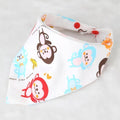 Cotton Newborn Baby Bibs Cute Feeding Bib Baby Nursing Bandana Burp Cloth For Girls And Boys Double Side Baby Scarf-Monkeys-JadeMoghul Inc.